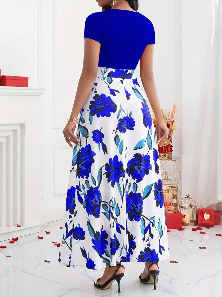 Floral Elegance A-Line Midi Dress
