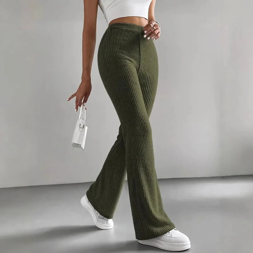 The Chelsea Ribbed Knit Trousers